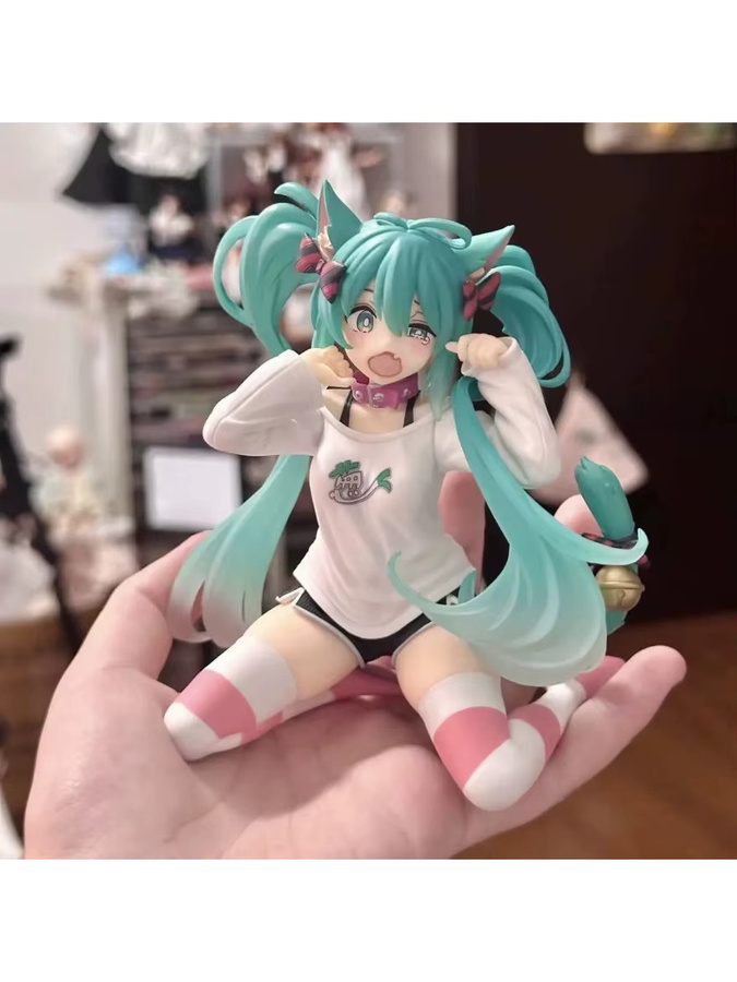 Bandai Hatsune Miku Actionfigur, Anime, mit Katzenohren, 12cm - Bild 4