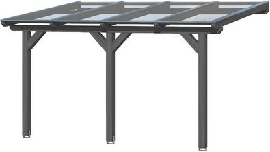 Skan Holz Terrassenüberdachung Bormio aus Leimholz in Schiefergrau, Breite: 434 cm, Tiefe: 300 cm - Bild 3