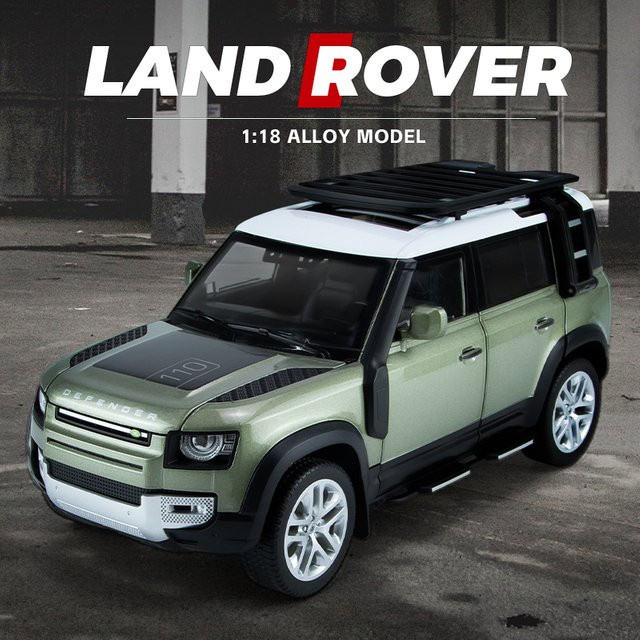 Maisto Land Rover Defender Modellauto aus Metall in Blau im Maßstab 1:18 - Bild 1