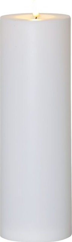 Star Trading LED Blockkerze Flamme Rak in Weiß mit Flackereffekt und Timer, Höhe: 32,5 cm - Bild 1