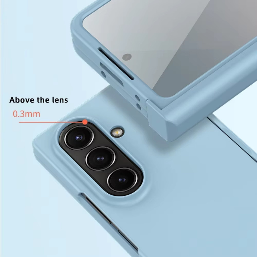 3in1 Ultra Thin Skin Feel Fold Hard Hinge Handyhülle für Samsung Galaxy Z Fold 7 6 5 4 3 in Purple, matte PC-Schutzhülle mit integriertem Scharnierschutz - Bild 2