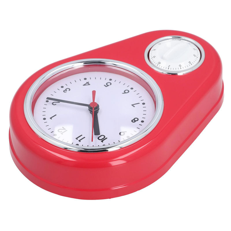 TOMTOP JMS Multifunktions Küchentimer Wanduhr mit leisem Betrieb in Weiß - Bild 4