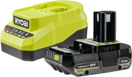 Ryobi Akkustarterset RC18120-120C in Grau mit 18 V 2,0 Ah Lithium+ Akku und Schnellladegerät - Bild 1