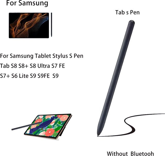Samsung S Pen Stylus Touchpen in Schwarz für Galaxy Tab S10 S9 S8 S9FE S7 FE S6 Lite S7+ S8+ - Bild 1