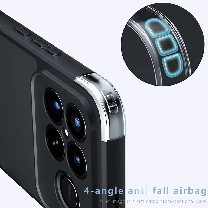 Stoßfeste Schutzhülle für Xiaomi Poco F8 und F7 Pro Ultra aus PC und TPU, mattiert und transluzent, Schwarz oder Transparent - Bild 4