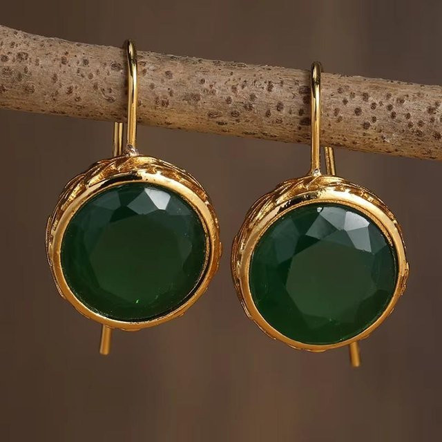 Bamos Ohrringe, Vintage, Zirkonia, Gold, Damen - Bild 1