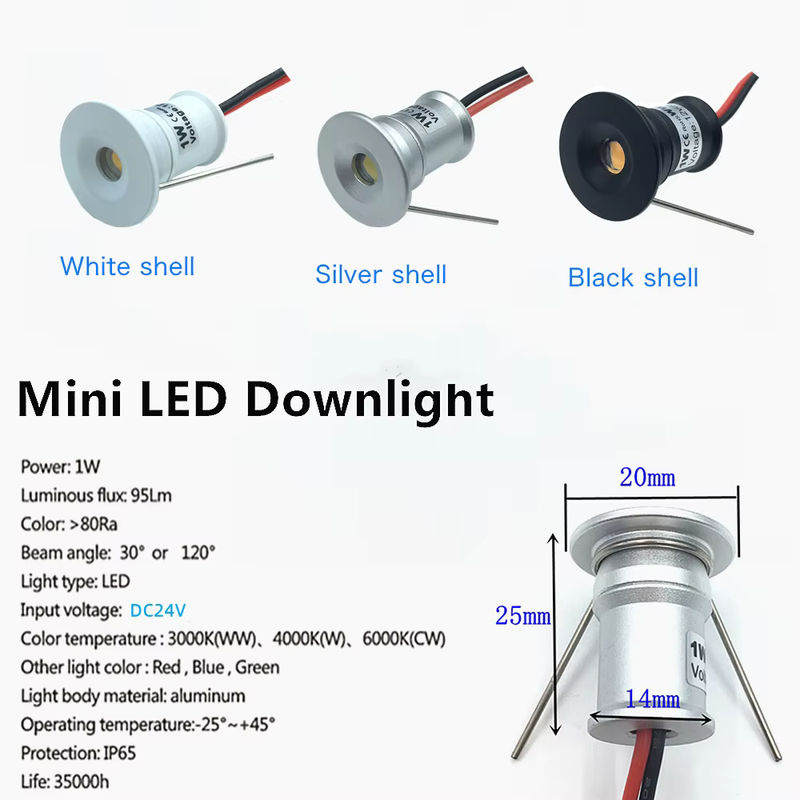 YELEDWAY LED Mini Strahler 24V, 1W, dimmbar, IP65, Weiß, Aluminium - Bild 3