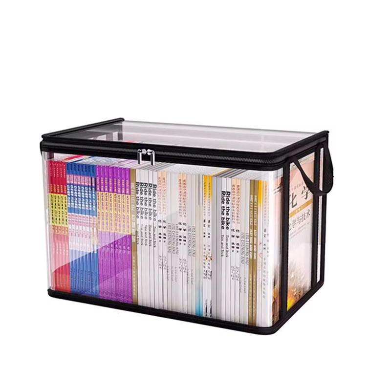 Staubdichte transparente Buch-Aufbewahrungstasche als faltbarer Desktop-Organizer für Zuhause und Schule - Bild 3