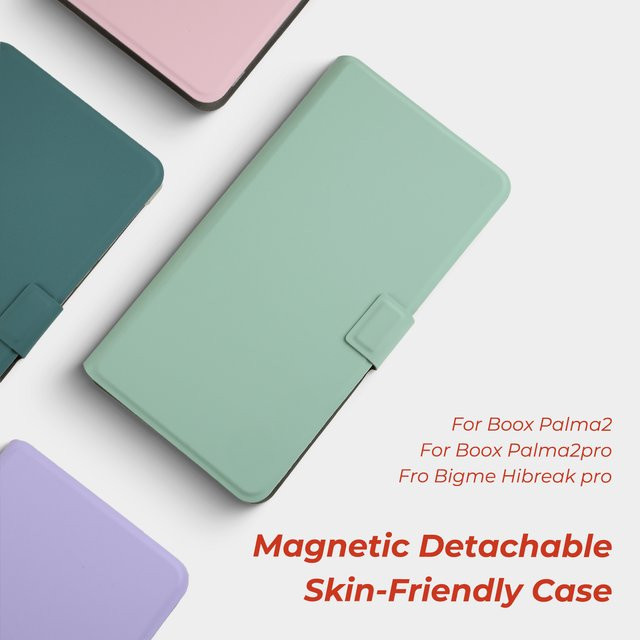 Twosheep Magnetisches abnehmbares Gehäuse für Boox Palma2 Pro und Bigme Hibreak Pro, Hautfreundliches Smart Cover mit Auto-Wake- und Sleep-Funktion, Schwarz - Bild 1