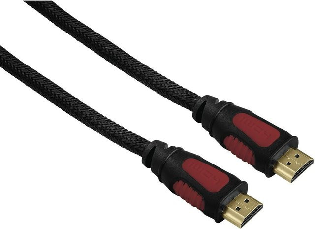 Hama High Speed HDMI Kabel mit Ethernet und vergoldeten Steckern in Schwarz, Länge: 3,0 m - Bild 1