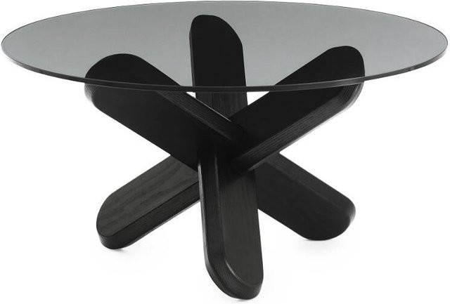 Normann Copenhagen Ding Couchtisch aus Glas und Eiche in Schwarz und Transparent - Bild 1