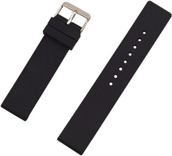 Allbestart Uhrenarmband Silikon, 18mm, schwarz, Unisex - Bild 1