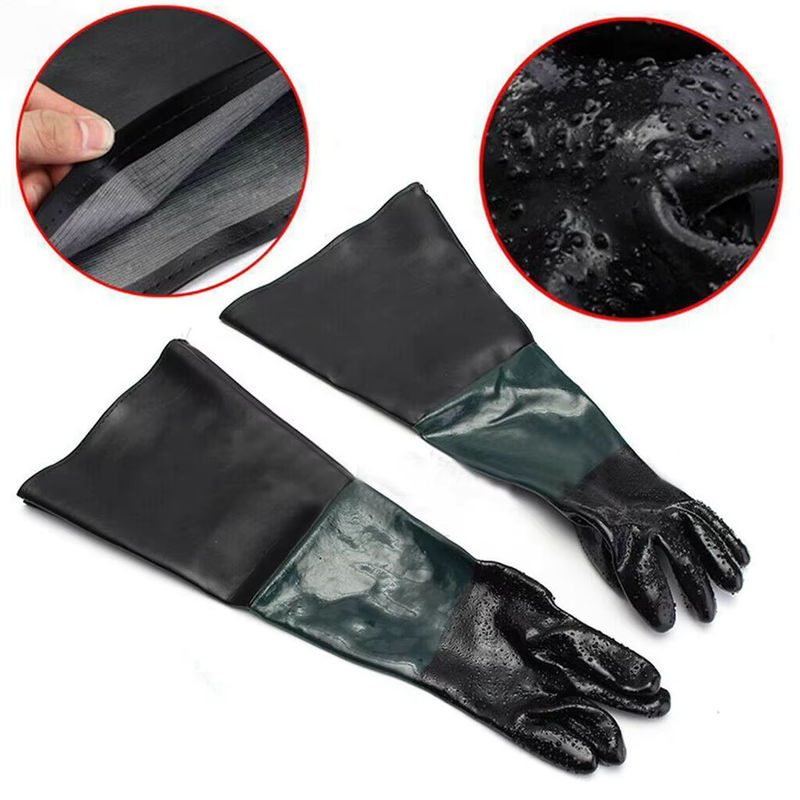 DAZZLEEX Sandstrahlen Handschuhe Schwarz, B/T/H: 60,0 x 28,0 x 23,6 Zoll - Bild 3