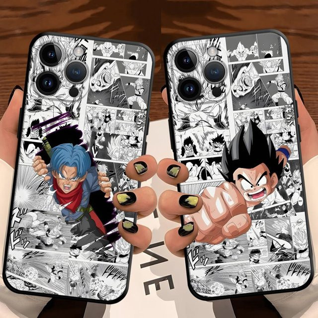 Dragon Ball Trunks Goten Handyhülle in Schwarz für iPhone 11 bis iPhone 17 Pro Max - Bild 1