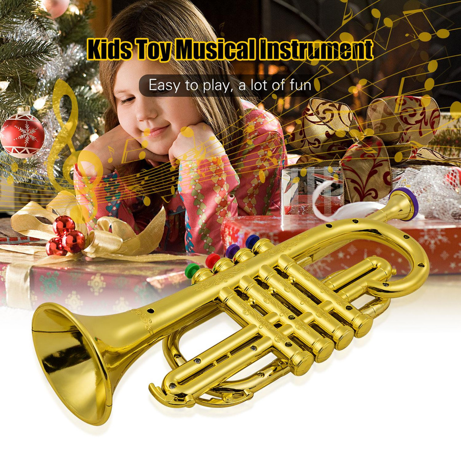 Bai Fen Bai Trompete musikalisches Lernspielzeug ABS gold - Bild 2