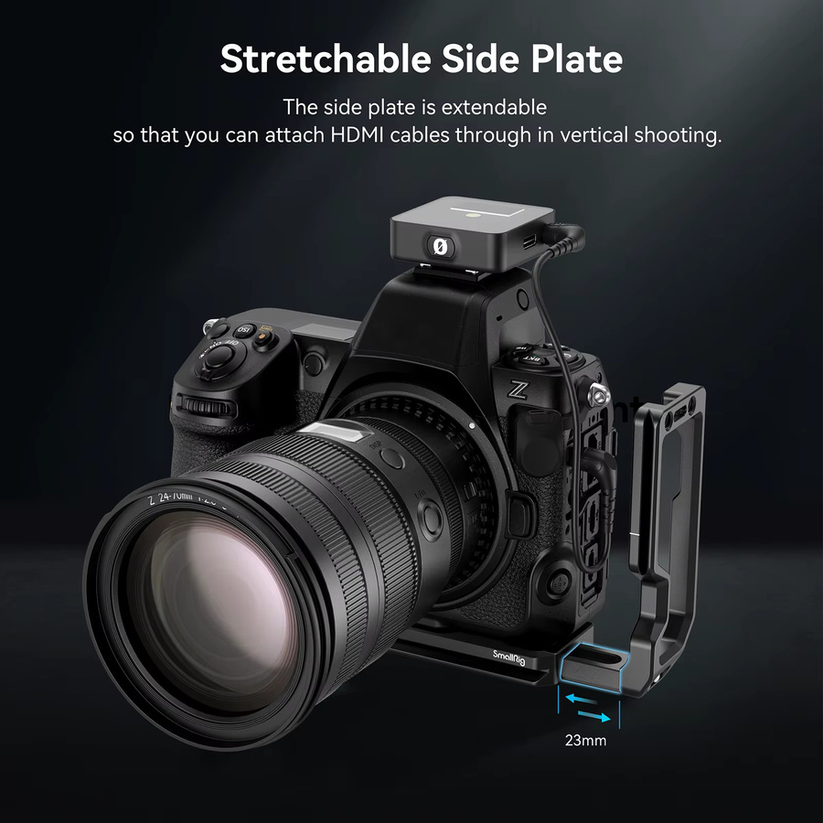 SmallRig L-förmige Montageplatte für Nikon Z 8 mit Arca-Swiss Schnellwechselplatte, Schwarz - Bild 3