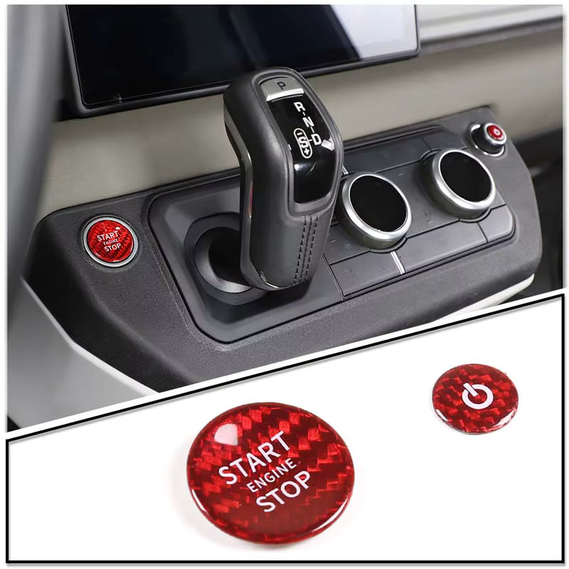 Suetlcoity Auto-Sticker für den Motor-Start-Stopp-Knopf passend für Land Rover Defender L663 2020-2023 - Bild 2