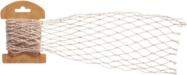 HobbyFun Fischernetzband in Beige aus Polyester für maritimes Design - Bild 1