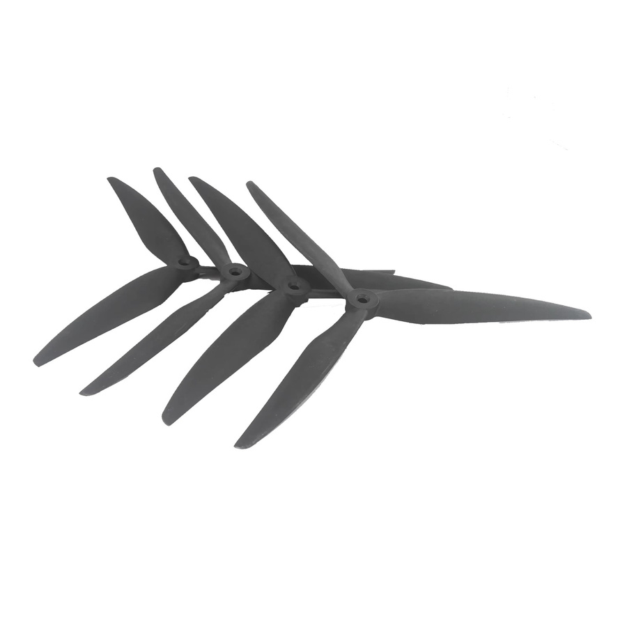 NeebRC 10 Zoll Propeller mit 3 Klingen aus fiberglasverstärktem Nylon in Schwarz für FPV Drohnen Mark4 10 Zoll V2 HQ Rahmen und 3115 Motoren B/D/H: 25,4 x 2,54 x 0,76 cm - Bild 2
