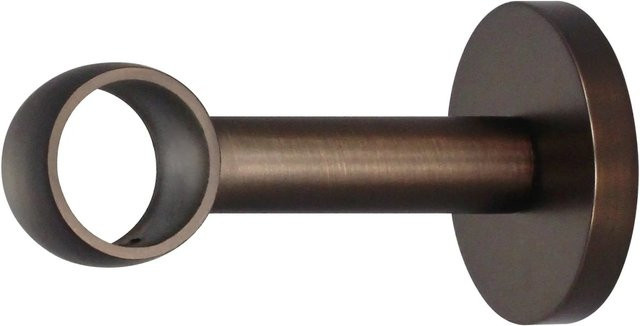 Mydeco Gardinenstangen-Halterung aus Metall in Bronze, Wandmontage, Durchmesser: 2,5 cm, Abstand: 8 cm - Bild 1