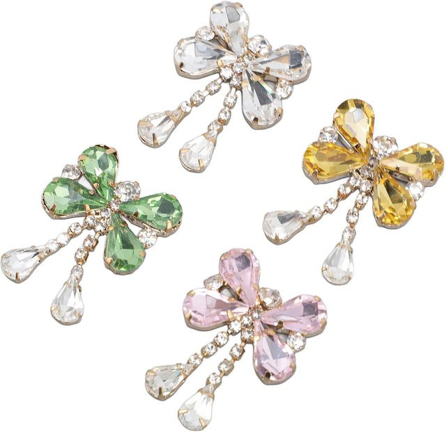 GoolRC Haarschmuck, Schleife, Strass, Tropfen, Quaste, Blume, Weiß, Rosa, Gelb, Kinder - Bild 1