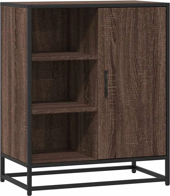 vidaXL Sideboard in Eiche Braun mit industrieller Note aus Holzwerkstoff und Metall, B/T/H: 62 x 35 x 76 cm - Bild 1