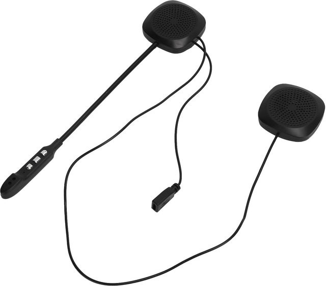 Igeteck Bluetooth-Kopfhörer für Motorradhelme, kabelloses Bluetooth-Headset mit automatischer Anrufannahme, schwarz - Bild 1