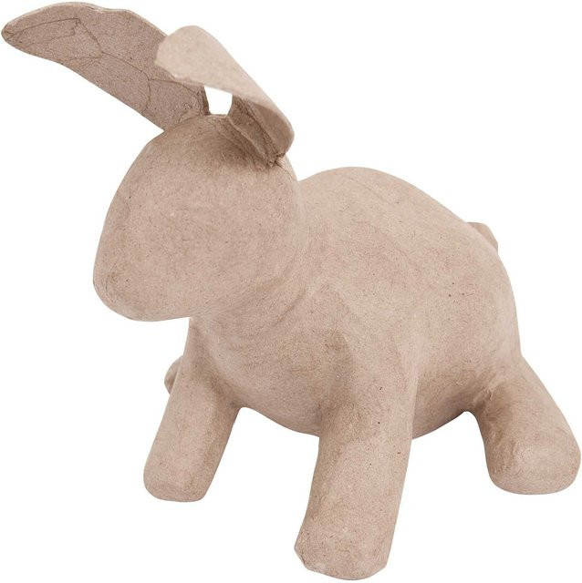 Rico Design Hase aus Pappmaché in Natur, B: 21 cm, T: 19 cm, H: 15,5 cm - Bild 1
