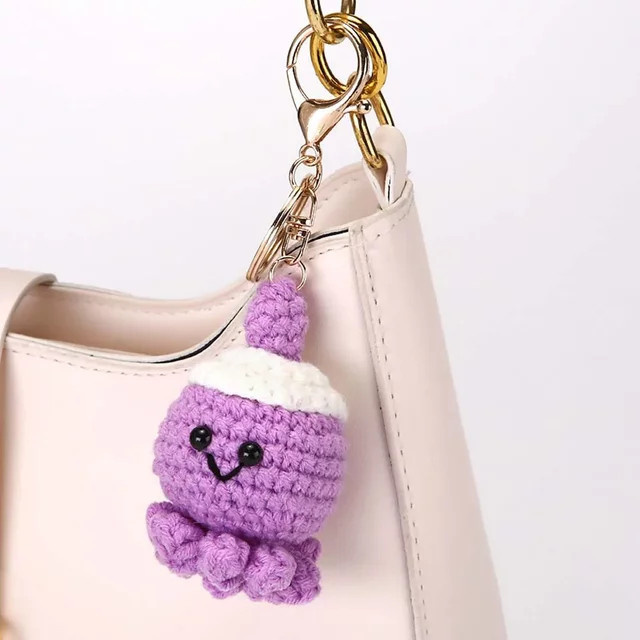 NYXIA Taschenanhänger Oktopus, handgewebt - Bild 1