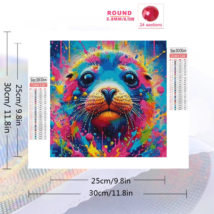 EverShine 5D DIY Diamantmalerei Seelentier als Strass-Mosaikbild in Multicolour zur Heimdekoration - Bild 2