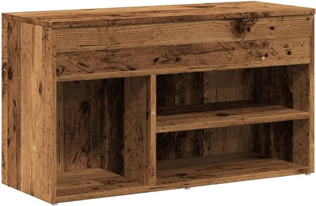 vidaXL Schuhbank in Altholz-Optik braun aus Holzwerkstoff B/T/H: 80 x 30 x 45 cm - Bild 1
