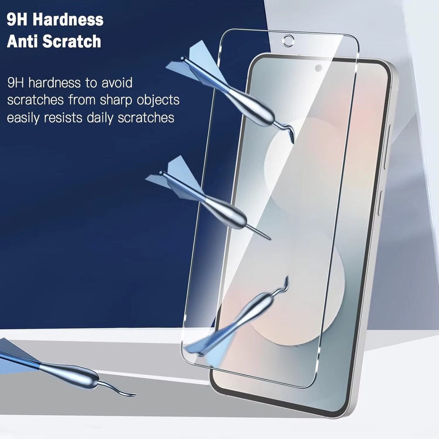 Samsung Galaxy S25 FE Displayschutzfolie aus gehärtetem Glas, 6,7 Zoll, transparent - Bild 2