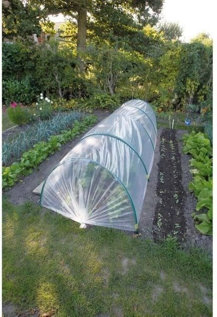 Forcing Film Tunnel Kit Gewächshäusetsatz aus transparentem Kunststoff mit Bögen und Folie in Nature - Bild 1