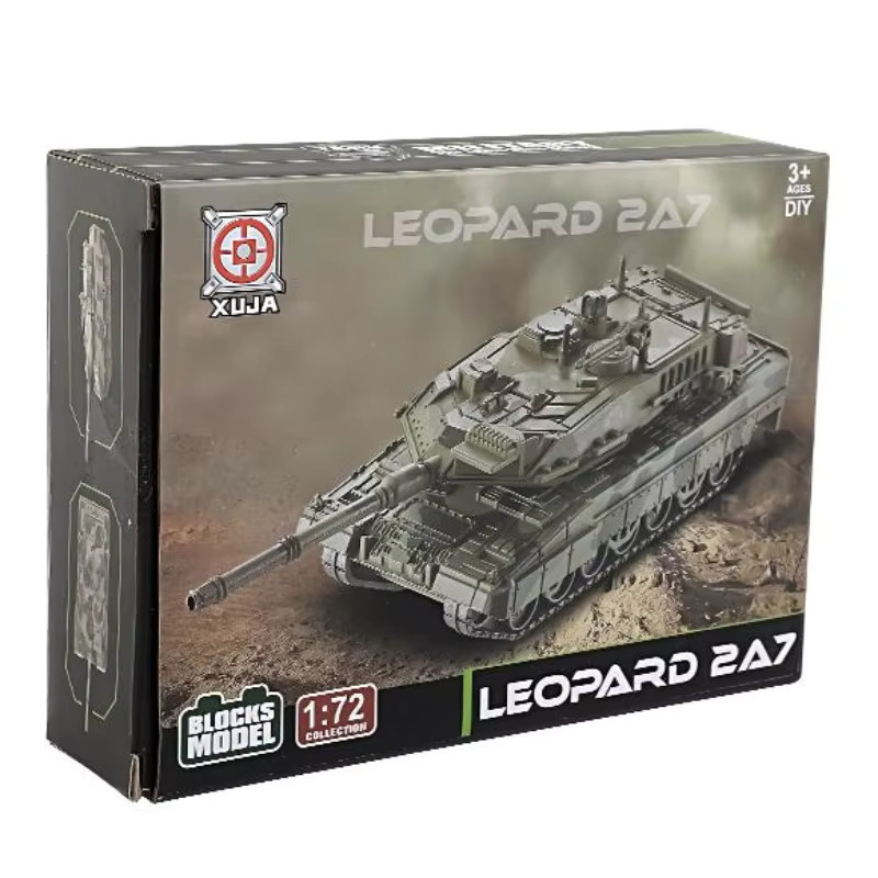LMKJ Leopard 2 Kampfpanzer Modell Bausteine im Maßstab 1:72 in Grün - Bild 3