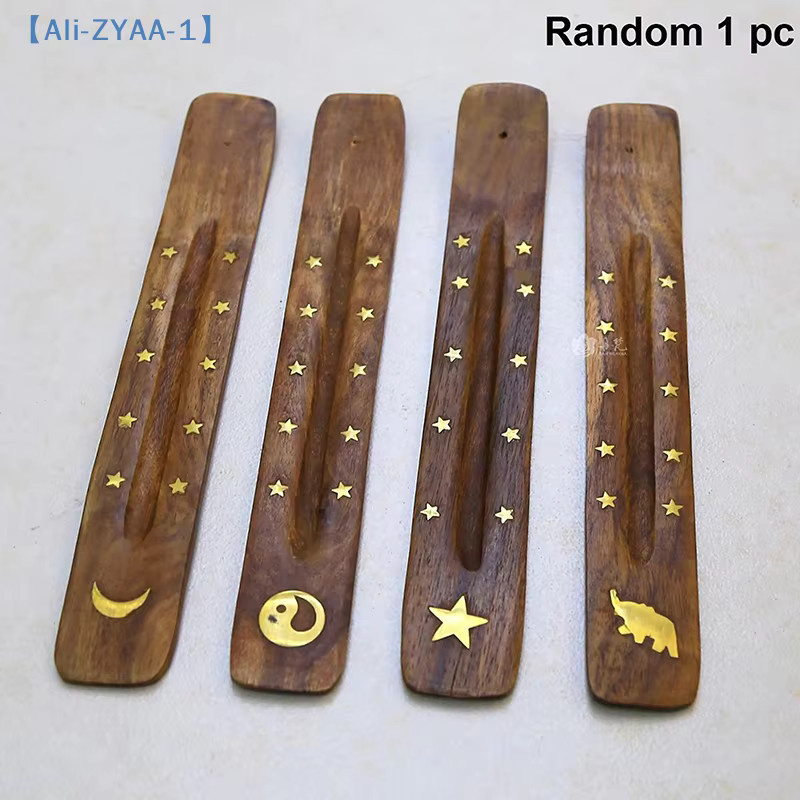 JETTING Räucherstäbchenhalter aus natürlichem Holz mit Aschefänger in Braun - Bild 3