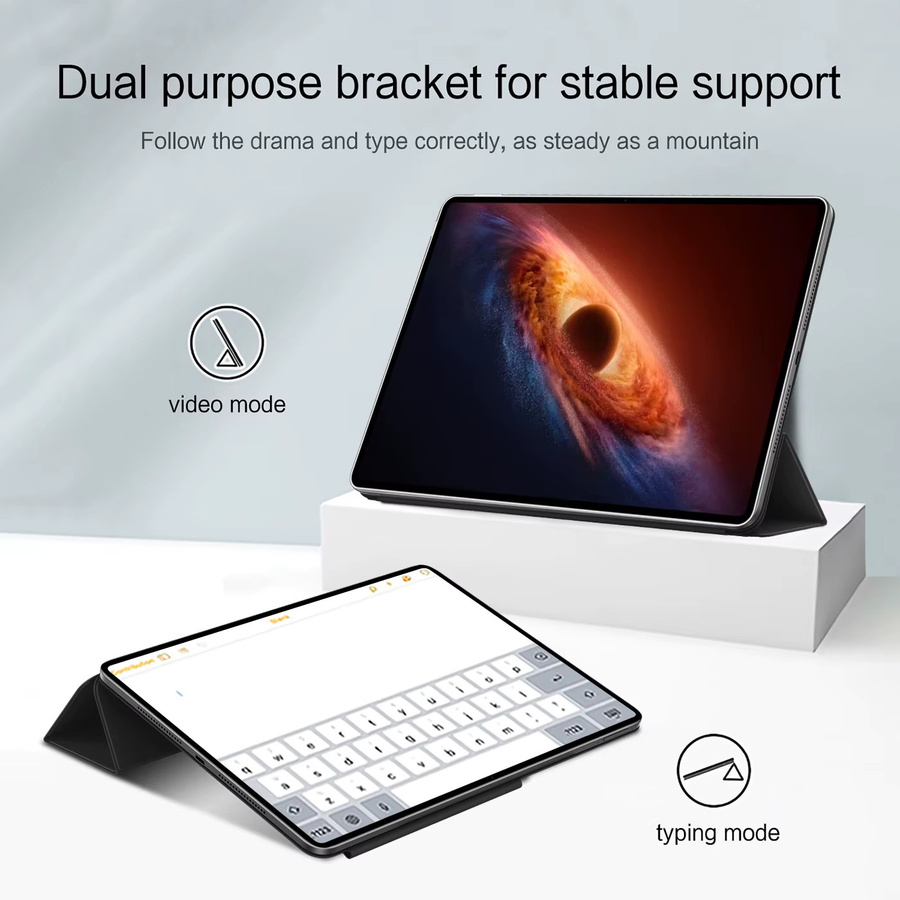 Magnetische Y-Fold Tablet-Hülle für Honor MagicPad 4 12,3 Zoll (2026) YLE-W09 in Schwarz - Bild 3