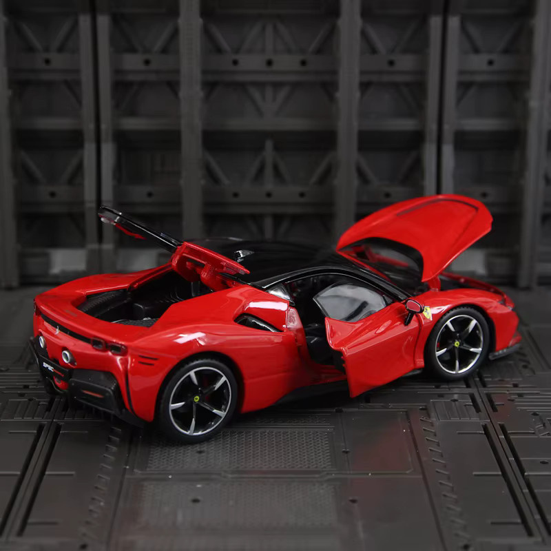 Bburago Ferrari SF90, Simulationsmodell, 1:24, Metall, Rot - Bild 1