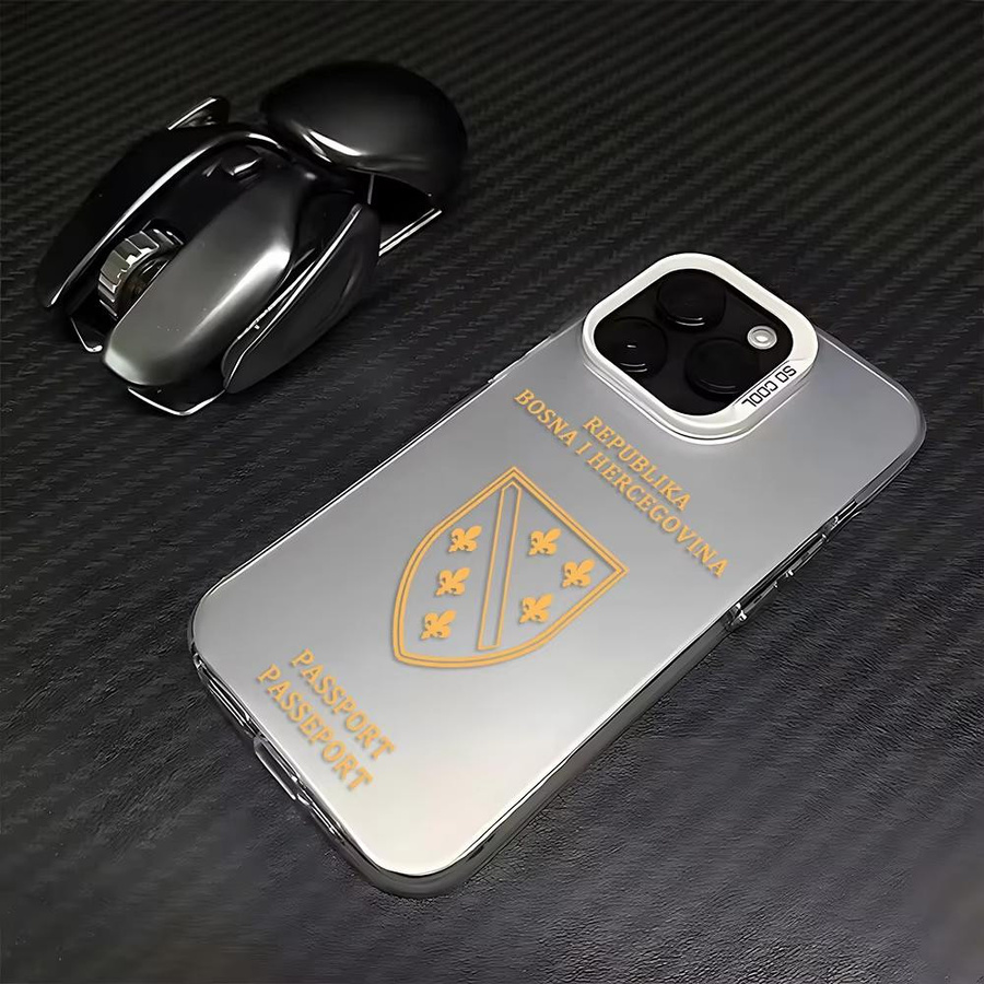 Handyhülle mit Bosnien und Herzegowina Reisepass Design für iPhone 16 15 14 13 12 11 Pro Max Plus Mini X XS XR SE - Bild 1