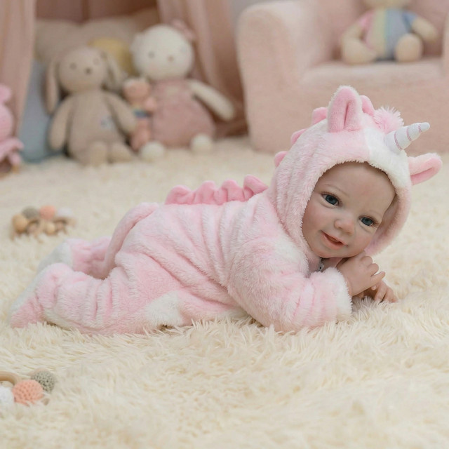 NPK Reborn Baby Puppe Vivienne, 18 Zoll, Stoffpuppe, Ganzkörper-Stoffpuppe - Bild 1