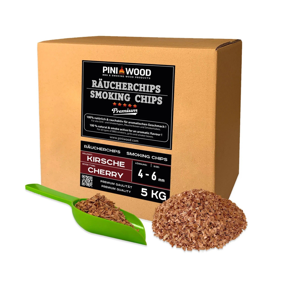 PINI Räucherchips Kirsche 4-6 mm 5 kg - Bild 2