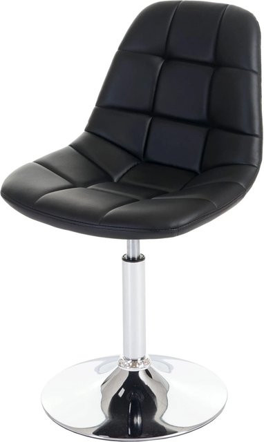 CHEFGASTRO Esszimmerstuhl 2er-Set aus Kunstleder in Schwarz mit Chrom-Gestell, H x B x T: 84 x 47 x 50 cm, Sitzhöhe: 46 cm - Bild 1