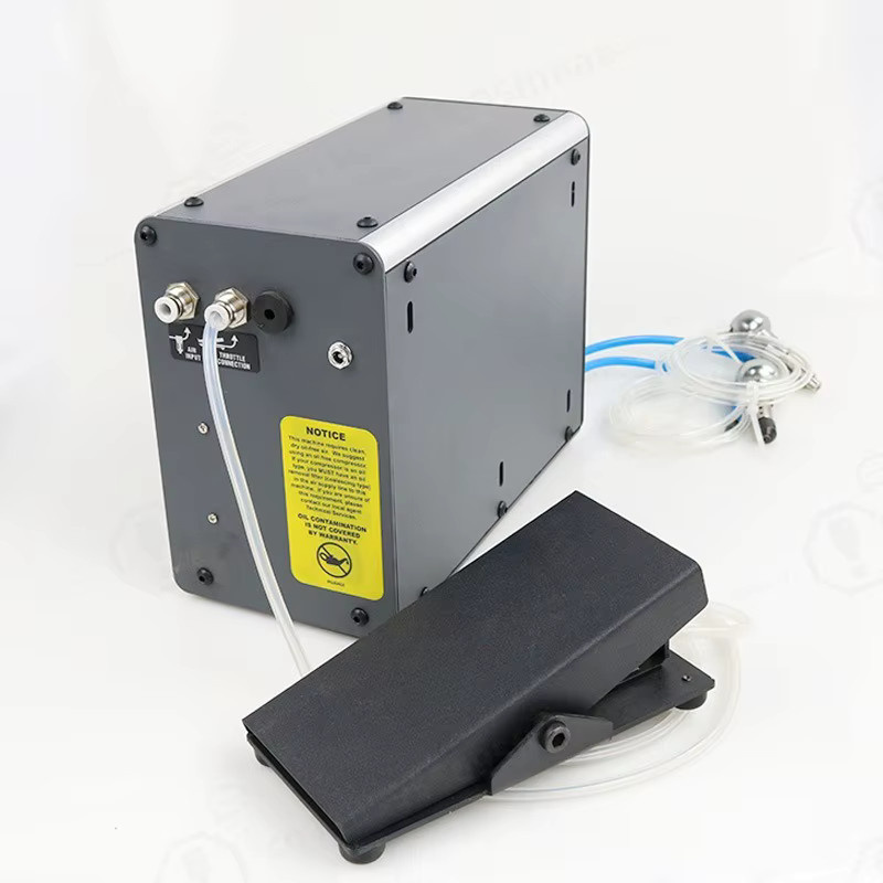 Doppelkopf-Druckluft-Graviermaschine aus Metall in Schwarz für Schmuckverzierung und Mikro-Inlay-Schnitzarbeiten - Bild 2