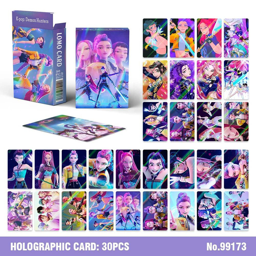 Fashnics Kpop Dämonenjäger Laserkarte Anime Sammelkarten 92/30-teiliges Set - Bild 3