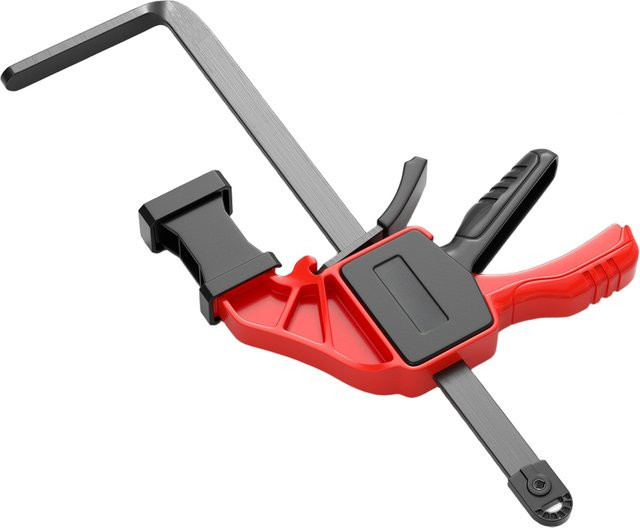 VIBRATITE F-Typ-Klemme für Schienensägen-Führungsschienen in Rot mit 90 kg maximalem Klemmdruck aus Kohlenstoffstahl und Kunststoff - Bild 1