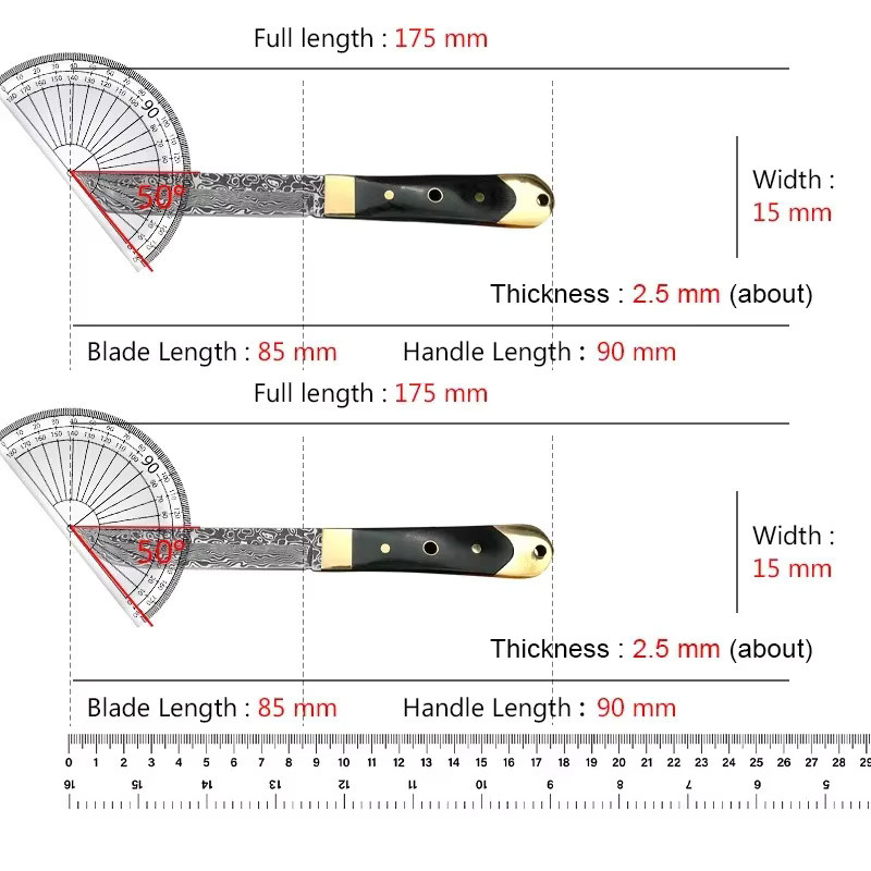 GuanQi Edelstahl Hackmesser und Fleischmesser mit Messerabdeckung in Silber - Bild 3