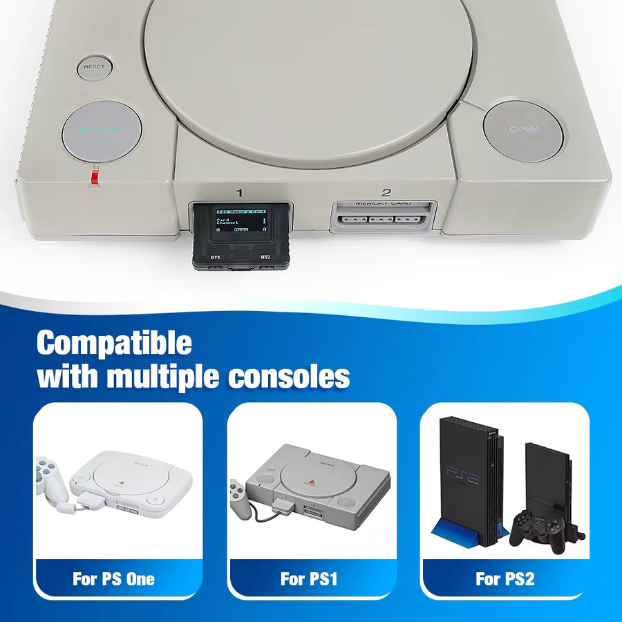 BitFunx PSxMemCard Gen2 SD2PSX SD-Kartenleser Adapter für PS1, PS2 und PS One in Weiß - Bild 2
