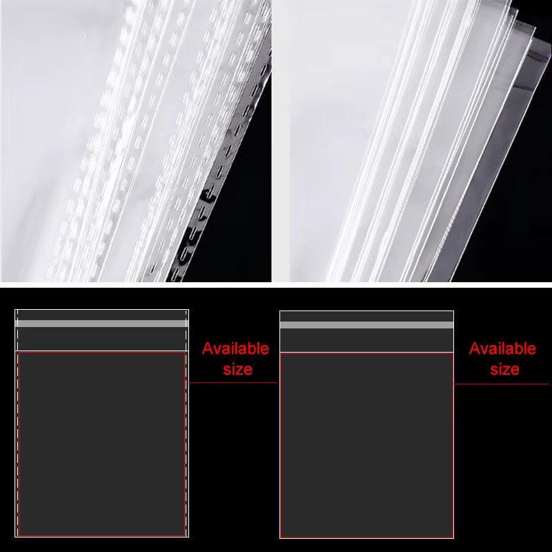 5er-Set transparente OPP-Plastiktüten, selbstklebend und wasserdicht für Lebensmittel, Süßigkeiten und Geschenke - Bild 3