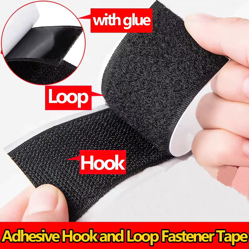Selbstklebendes Klettband in Schwarz für DIY-Projekte, Nähen und Basteln - Bild 2