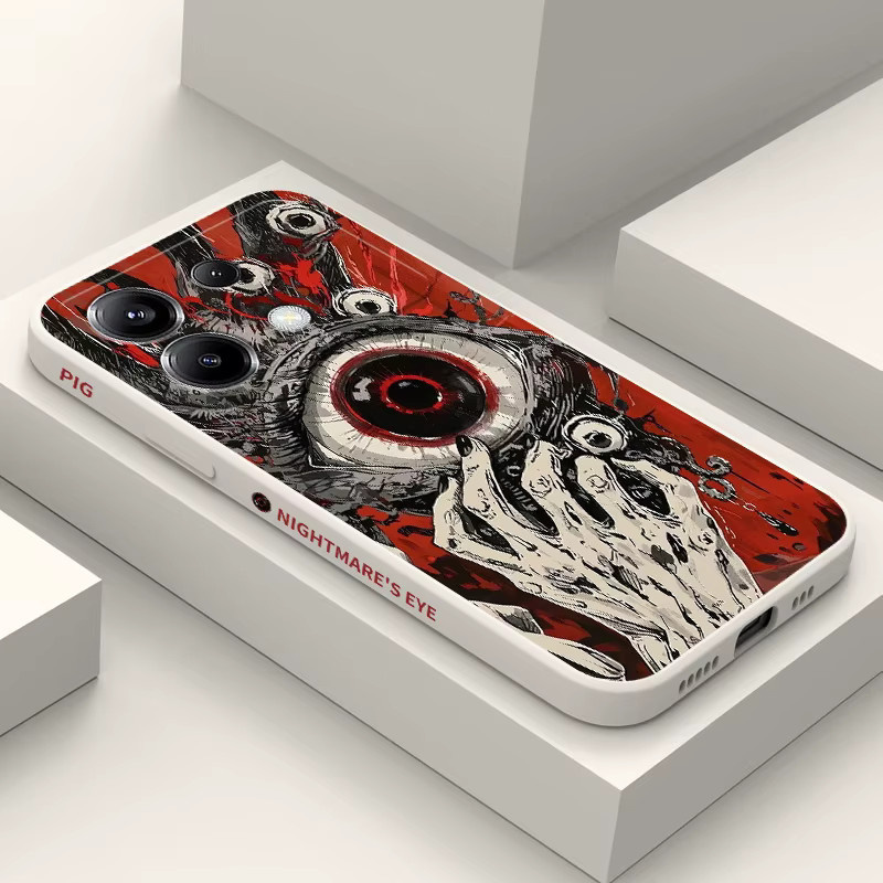 Silikon Handyhülle mit Teufelsauge Design für Xiaomi Poco F8 F7 X7 X6 F6 M6 M5 M5S F5 X5 F4 X4 M4 F3 M3 X3 Pro 4G 5G GT in Grün - Bild 2