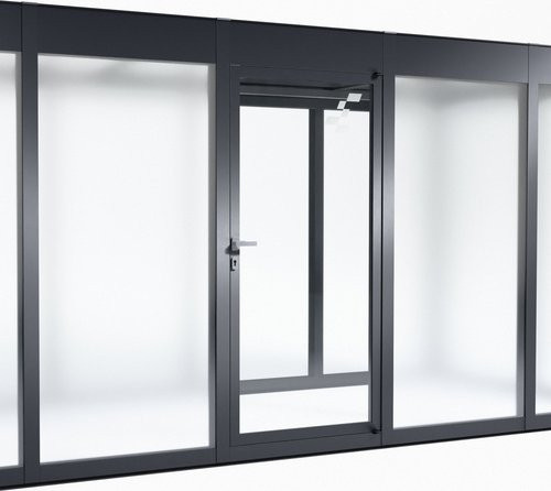 SunElements Zusatztür für Gewächshäuser in Anthrazit-Metallic mit ESG-Glas, 5 mm Stärke - Bild 1